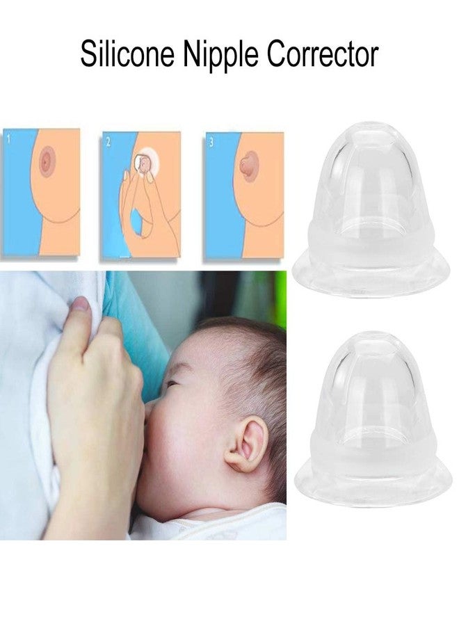 ZJchao Nipple Sucker, 1 Pair/Box Food-Grade Silicone Breastfeeding Aid Women Flat and Inverted Nipples Former Enlager Corrector - Image 2